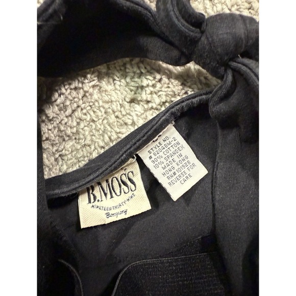 B Moss Black‎ Basic Halter Minimalist Classic Elegant Party Vintage Y2K 2000s L - Picture 3 of 5